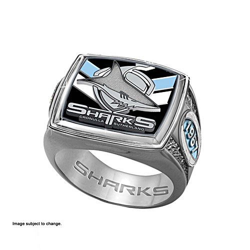 NRL Cronulla Sharks Ring with Club Emblem