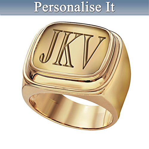 The Men's 18K Gold Personalised Signet Ring