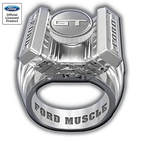 Ford GT Muscle Men's Ring With Engravings