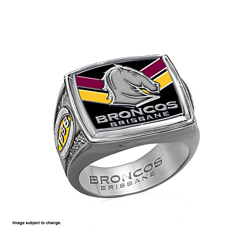 NRL Brisbane Broncos Ring with Club Emblem