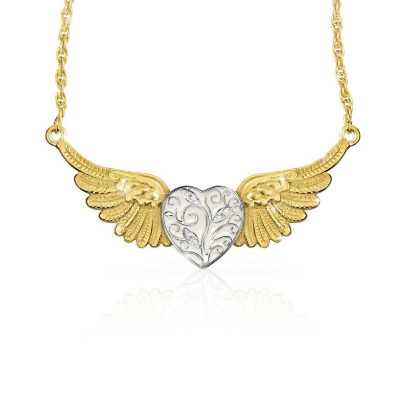 ‘Always By Your Side’ Guardian Angel Glow-In-The-Dark Pendant