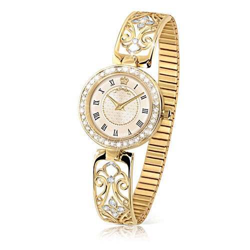 Queen Elizabeth II Platinum Jubilee Gold-Plated Stretch Watch