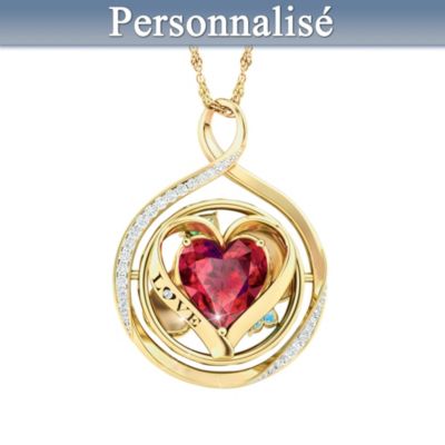 Deux cœurs, un amour - pendentif personnalisé