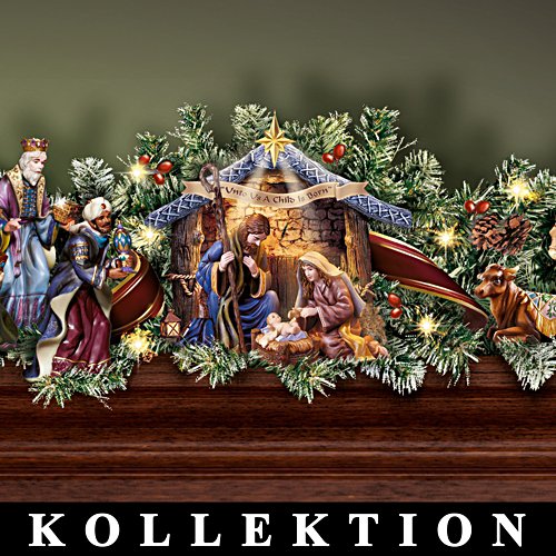 Thomas Kinkades Jesu Födelse  Jul-girland Samling