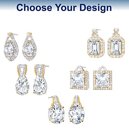 "Touch Of Gold" Diamonesk Earrings: Choice Of 5 Designs