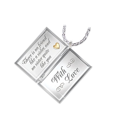 "Dear Sister" Diamond Locket Necklace For Sisters