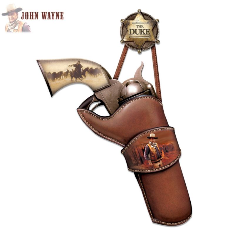 John Wayne Replica Pistol Wall Decor Art