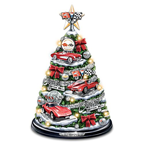 Corvette Illuminated Christmas Tree With Engine Sounds