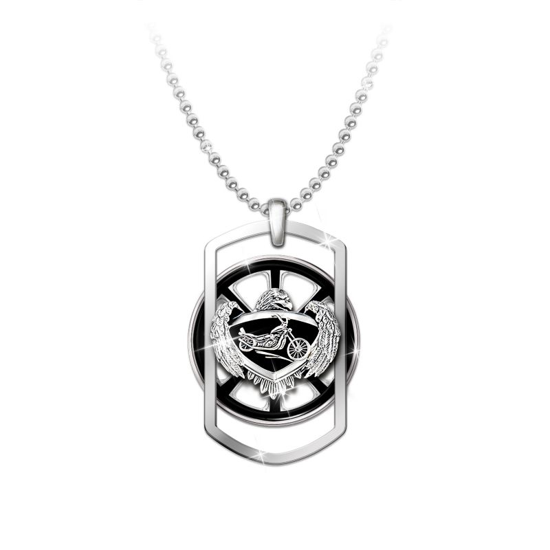 'Ride Forever' Motorcycle Spinning Pendant 