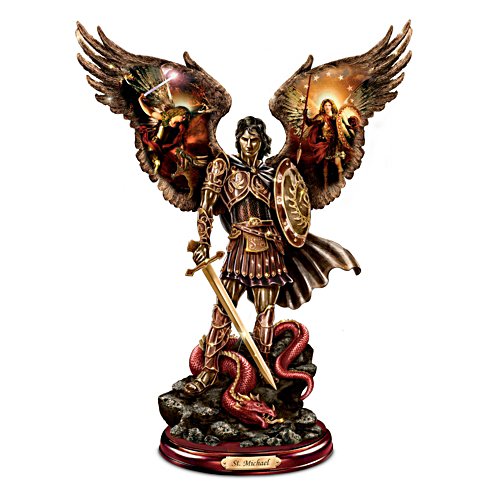 'Michael: Triumphant Warrior' Cold-Cast Bronze Sculpture