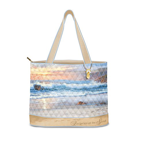 'Footprints In The Sand' Tote Bag
