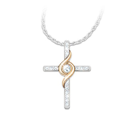 ‘Amazing Grace’ Diamond Cross Necklace