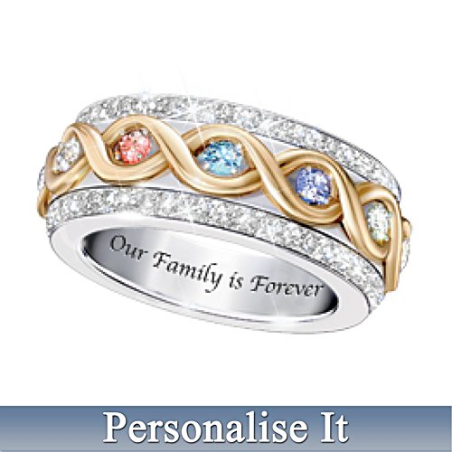 Family Is Forever Birthstone Spinning Ring