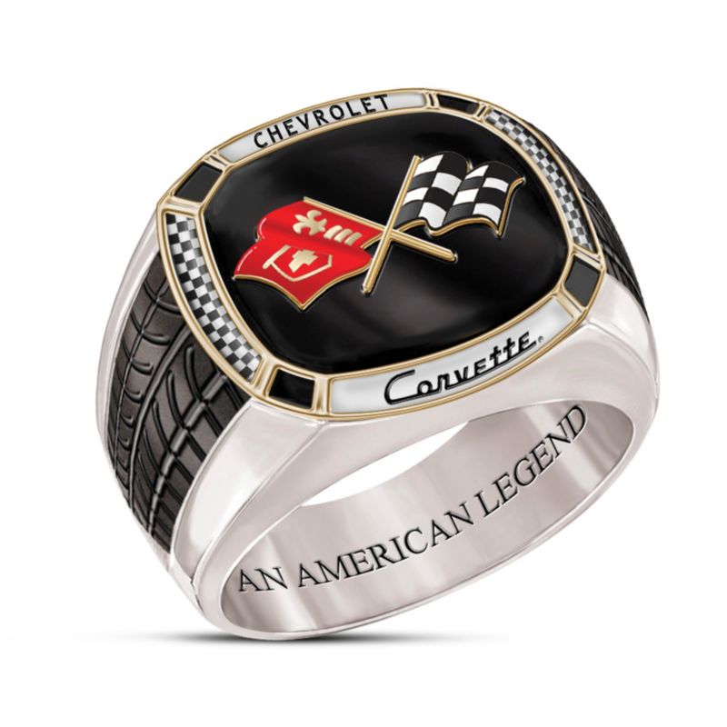 "Corvette: The Legend" Men's Solid Stainless Steel Ring