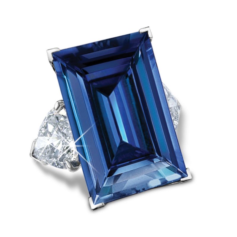  Blue Brilliance Simulated Sapphire Ring