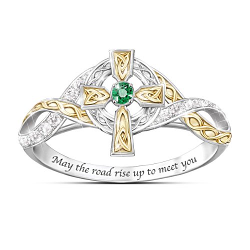 'Irish Blessing' Emerald And Diamond Ring