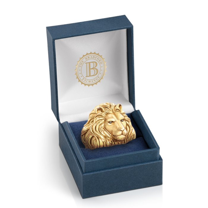 Beukende ten tweede album Heart Of A Lion" 24K Gold Ion-Plated Ring