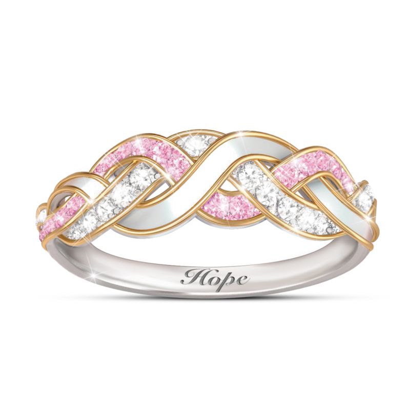 "Strength Of Hope" Breast Cancer Awareness Women's Ring