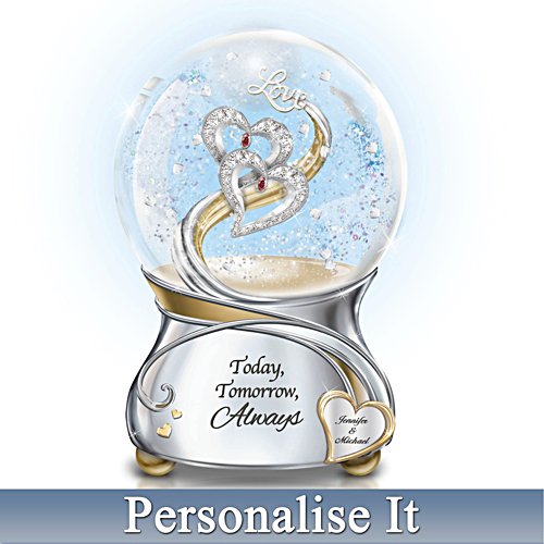 'Loving You Today Tomorrow Always' Personalised Glitter Globe
