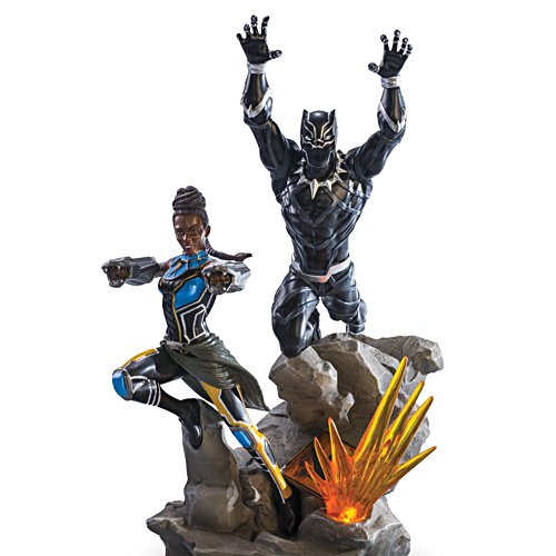 MARVEL Black Panther and Shuri Illuminated Figurine