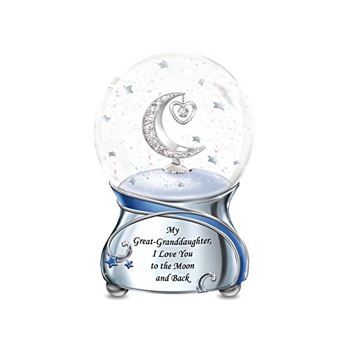 Great-Granddaughter, I Love You To The Moon Glitter Globe