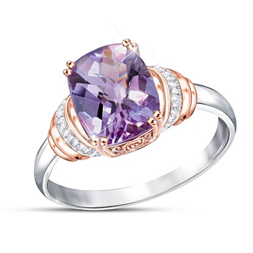 "Lavender Radiance" Women's Rose De France Amethyst Ring