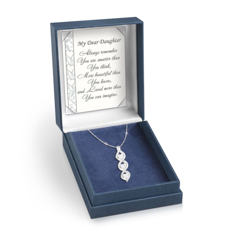 Always My Daughter Personalised Pendant with Diamonds