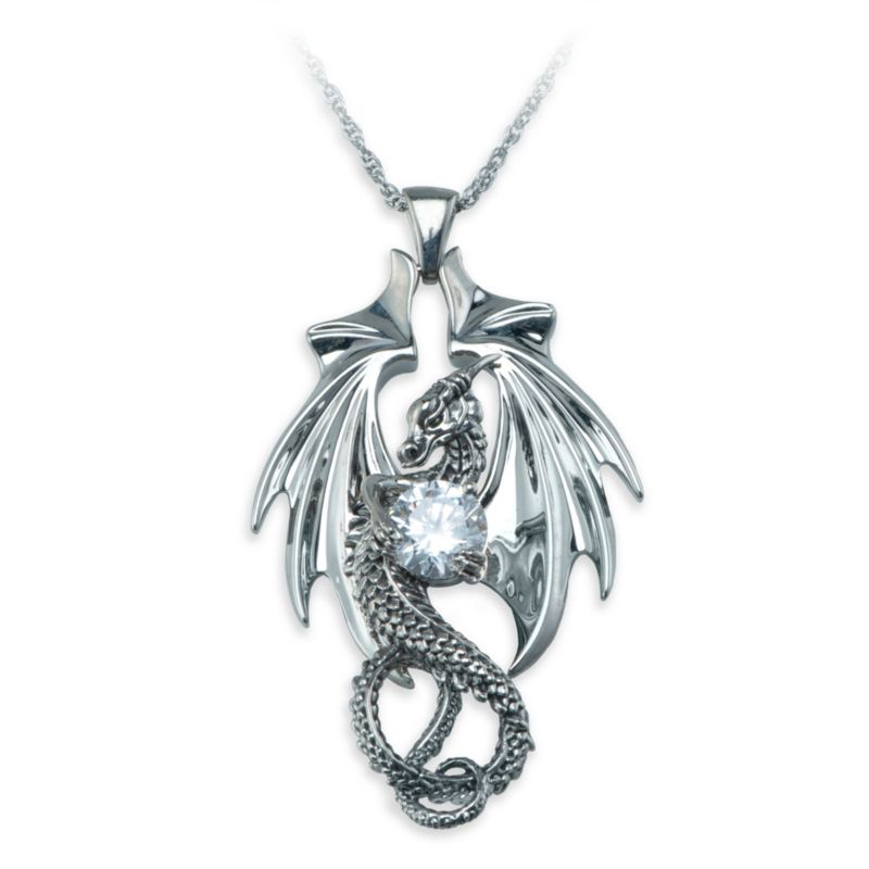 Crystal Dragon Pendant Necklace