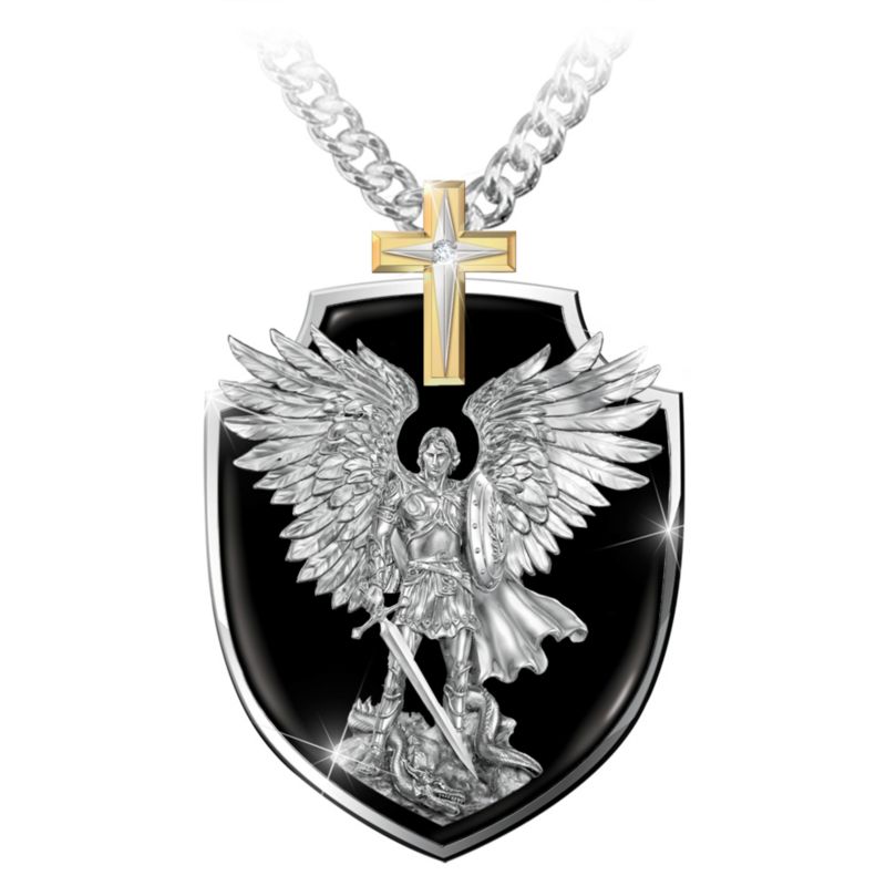 st michael coin necklace