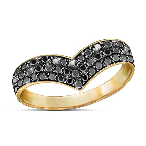 "Fashion Reigns" Diamonesk Simulated Black Diamond Ring