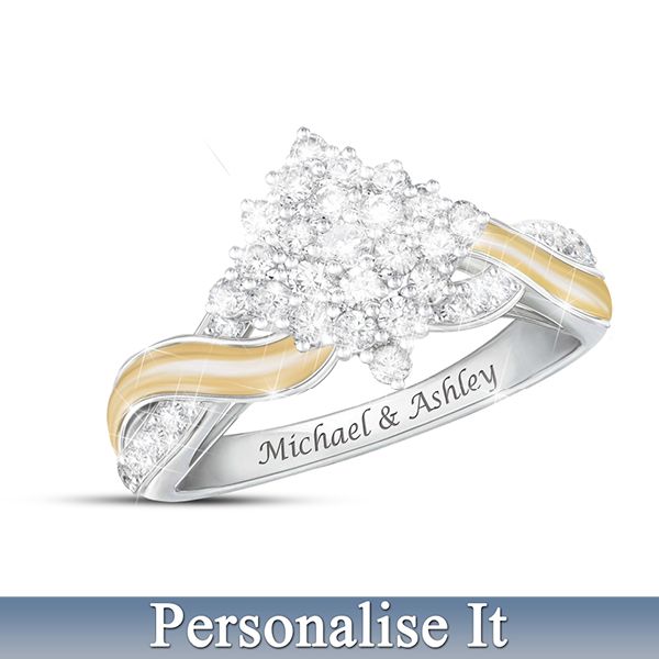 Love, Always and Forever Personalised Engraved Diamond Ring