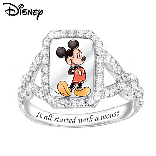 Disney "On With The Show" Mickey Mouse Diamonesk Ring