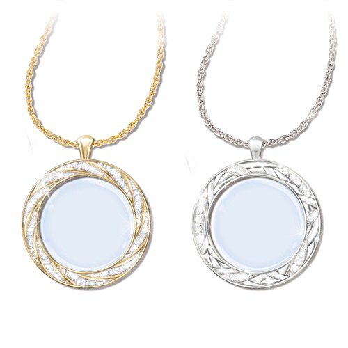 "Visions Of Beauty" Magnifying Glass Pendant Necklace Set