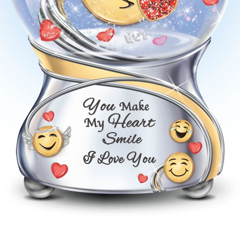 love between mother and daughter musical glitter globe