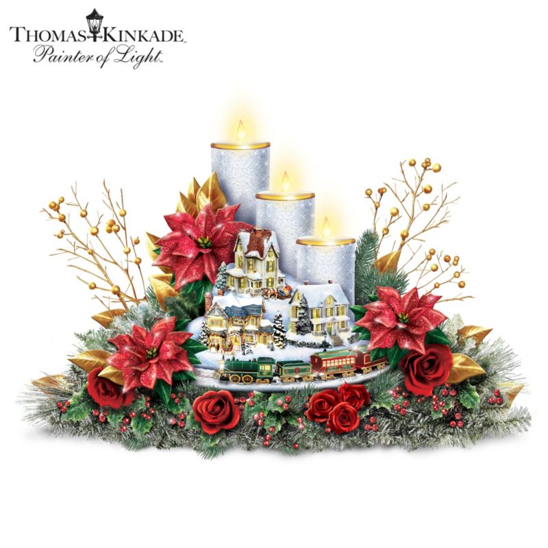 Thomas Kinkade Christmas Village Flower Arrangements Best Flower Site