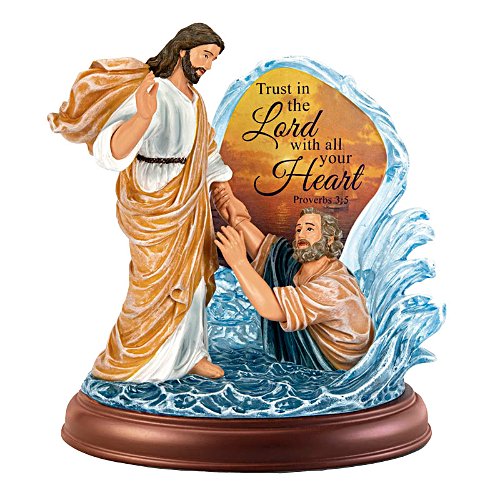 Thomas Kinkade Calming the Storm Miracle of Christ Sculpture
