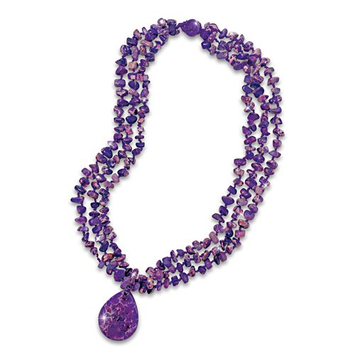Natural Beauty Purple Turquoise Necklace