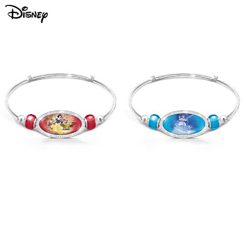 Disney Princess "Be Strong And True" Engraved Bracelet Set