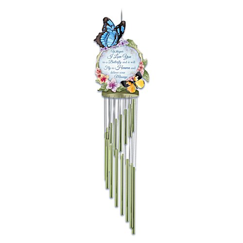 "Messenger To Heaven" Wind Chime With Sculpted Butterflies