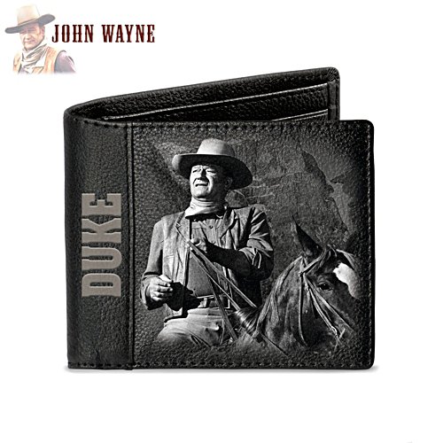 John Wayne Movie Art RFID Blocking Leather Wallet