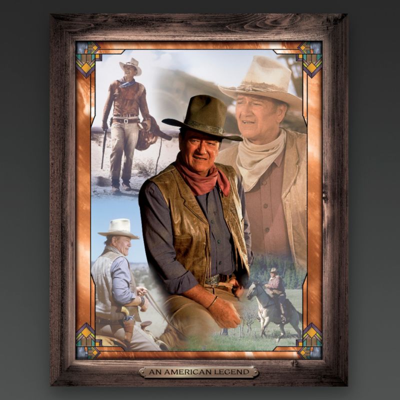 The Legend Of John Wayne Self Illuminating Wall Decor