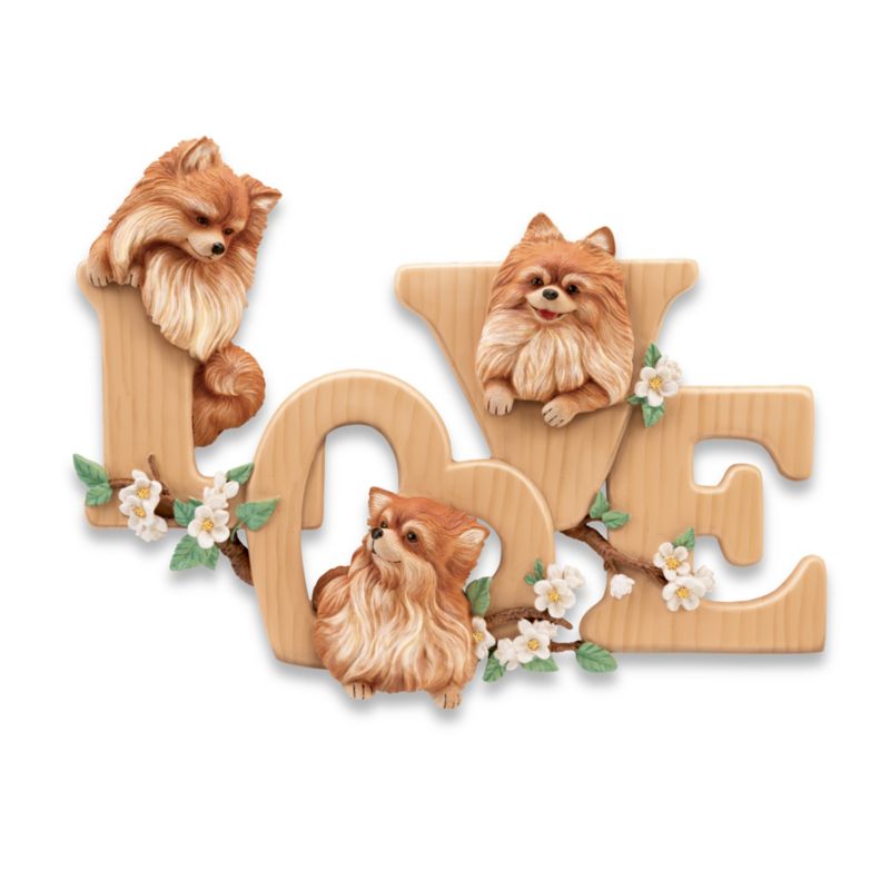 Blühende Zwergspitz-Liebe — Wandschmuck