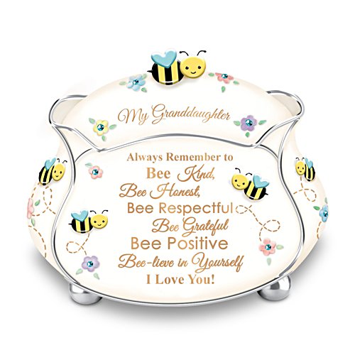 Bee-lieve In Yourself Granddaughter Porcelain Music Box