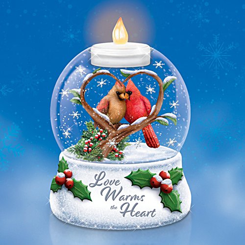 "Love Warms The Heart" Illuminated Holiday Water Globe