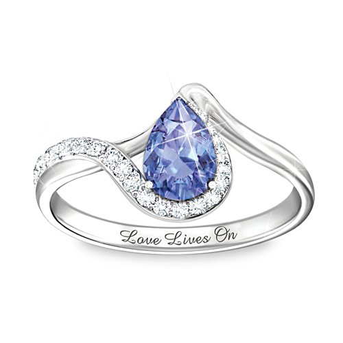 "Remember The Love" Tanzanite And White Topaz Ring