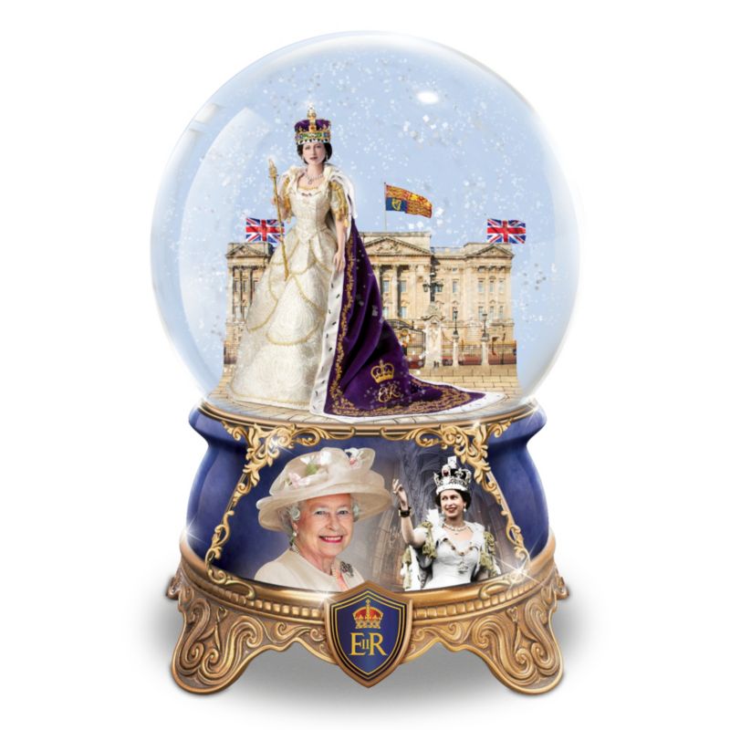 Queen Elizabeth Ii Coronation Musical Glitter Globe