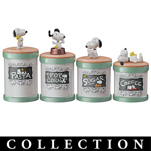 PEANUTS Kitchen Canisters Collection With Labels