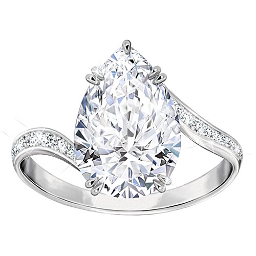 The Perfect Legacy  Diamonesk® Pear-Cut Ring