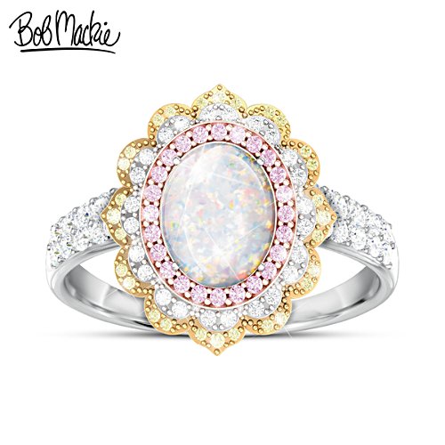 Bob Mackie "Beautiful Bombshell" Genuine Opal Ring