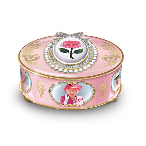 Royal Brooch-Inspired Porcelain Music Box